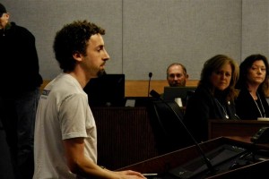 Speaking AGAINST Amendment One at the Wake County Board of Commissioners Meeting, 2012