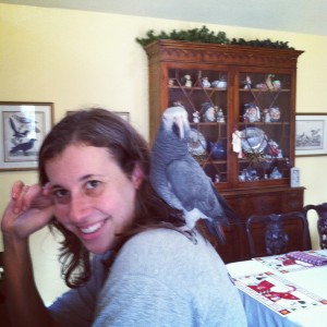 My human sister and feathery brother... My human sister and feathery brother...