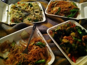 Chow mein: the Christmas savior.