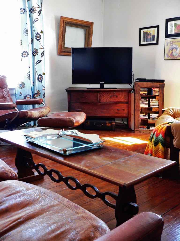 Betty the Borge Morgensen sofa, Ivanca (the far chair and hassock), and Hamburglar (the Percival Lafer loveseat). Because we don't have kids, or pets, so we name our furniture.