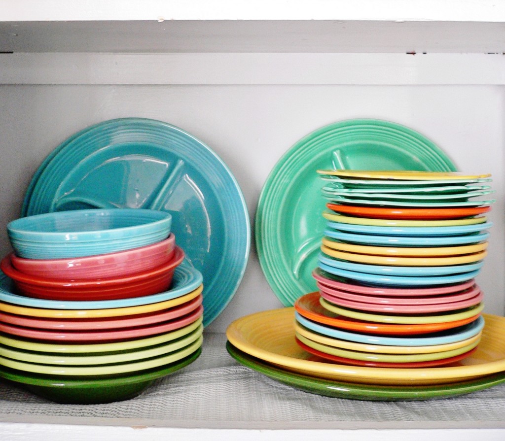Fiestaware, we love thee. And Riviera. And Harlequin.